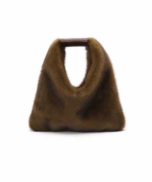 LE TALON（ルタロン）の「GRISE FUR TRIANGLE BAG（ハンドバッグ・レディース・カーキ・FREE）」の10枚目の写真