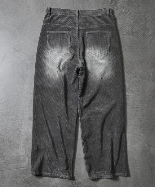 FREAK'S STORE（フリークスストア）の「限定展開 MR HEARTS/ミスターハーツ VINTAGE WASHED CORDUROY WIDE STRAIGHT PANTS（その他パンツ・メンズ・ブラウン/チャコールグレー/ブラック・SMALL/MEDIUM/LARGE）」の5枚目の写真