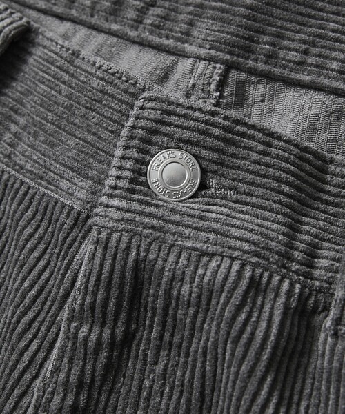 FREAK'S STORE（フリークスストア）の「限定展開 MR HEARTS/ミスターハーツ VINTAGE WASHED CORDUROY WIDE STRAIGHT PANTS（その他パンツ・メンズ・ブラウン/チャコールグレー/ブラック・SMALL/MEDIUM/LARGE）」の6枚目の写真