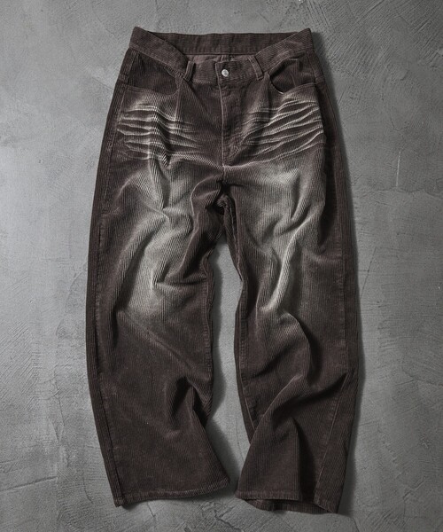 FREAK'S STORE（フリークスストア）の「限定展開 MR HEARTS/ミスターハーツ VINTAGE WASHED CORDUROY WIDE STRAIGHT PANTS（その他パンツ・メンズ・ブラウン/チャコールグレー/ブラック・SMALL/MEDIUM/LARGE）」の11枚目の写真
