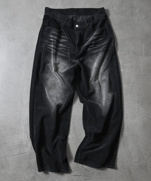 FREAK'S STORE（フリークスストア）の「限定展開 MR HEARTS/ミスターハーツ VINTAGE WASHED CORDUROY WIDE STRAIGHT PANTS（その他パンツ・メンズ・ブラウン/チャコールグレー/ブラック・SMALL/MEDIUM/LARGE）」の13枚目の写真
