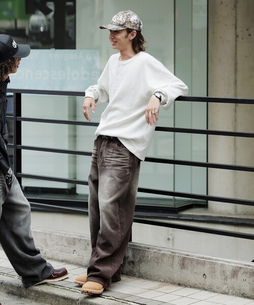 FREAK'S STORE（フリークスストア）の「限定展開 MR HEARTS/ミスターハーツ VINTAGE WASHED CORDUROY WIDE STRAIGHT PANTS（その他パンツ・メンズ・ブラウン/チャコールグレー/ブラック・SMALL/MEDIUM/LARGE）」の16枚目の写真