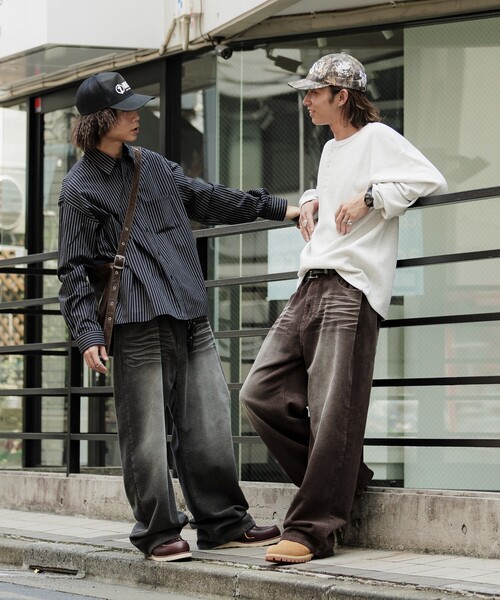 FREAK'S STORE（フリークスストア）の「限定展開 MR HEARTS/ミスターハーツ VINTAGE WASHED CORDUROY WIDE STRAIGHT PANTS（その他パンツ・メンズ・ブラウン/チャコールグレー/ブラック・SMALL/MEDIUM/LARGE）」の21枚目の写真