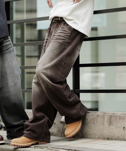 FREAK'S STORE（フリークスストア）の「限定展開 MR HEARTS/ミスターハーツ VINTAGE WASHED CORDUROY WIDE STRAIGHT PANTS（その他パンツ・メンズ・ブラウン/チャコールグレー/ブラック・SMALL/MEDIUM/LARGE）」の22枚目の写真