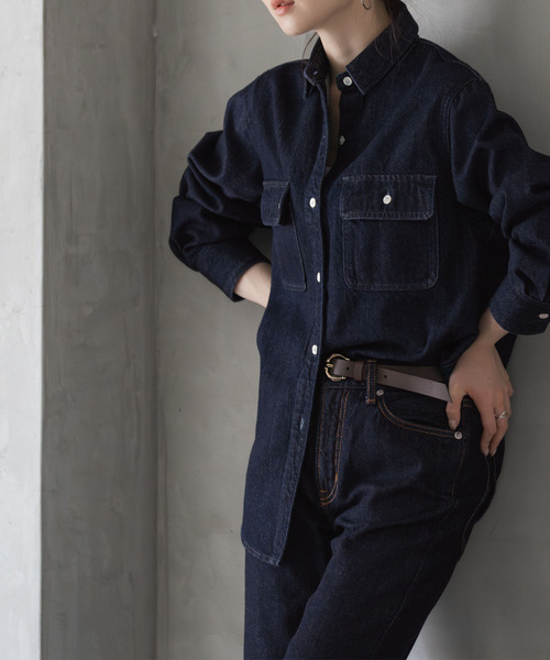 NEEDBY heritage(ニードバイヘリテージ)の「《NOBLE別注》NEED by heritage/ニードバイヘリテージ LAYLA(シャツ/ブラウス・レディース・ネイビー/ブルー・X-SMALL)」の8枚目の写真