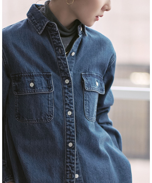 NEEDBY heritage(ニードバイヘリテージ)の「《NOBLE別注》NEED by heritage/ニードバイヘリテージ LAYLA(シャツ/ブラウス・レディース・ネイビー/ブルー・X-SMALL)」の20枚目の写真