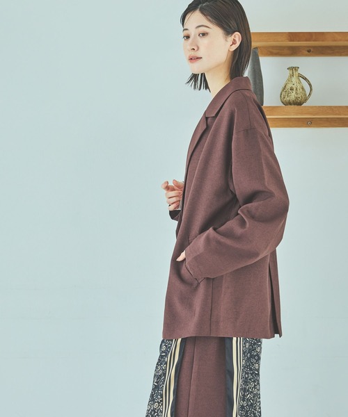 LAKOLE（ラコレ）の「ダブルテーラードジャケット / 592599（テーラードジャケット・レディース・チャコール/モカ/ボルドー・FREE）」の15枚目の写真