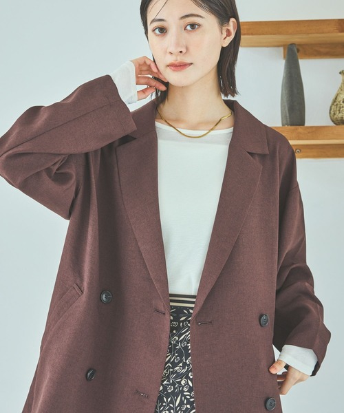 LAKOLE（ラコレ）の「ダブルテーラードジャケット / 592599（テーラードジャケット・レディース・チャコール/モカ/ボルドー・FREE）」の18枚目の写真