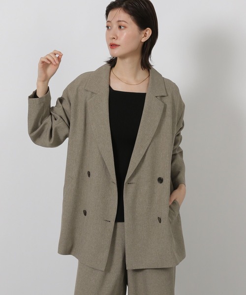 LAKOLE（ラコレ）の「ダブルテーラードジャケット / 592599（テーラードジャケット・レディース・チャコール/モカ/ボルドー・FREE）」の22枚目の写真