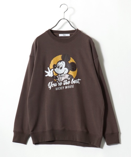 セール】Disney（ディズニー）キャラクタープリント＆サガラ刺繍