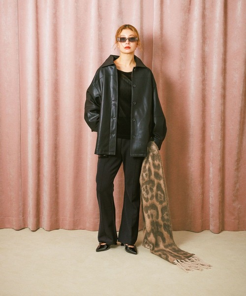 BAYFLOW（ベイフロー）の「フェイクレザージャケット（ブルゾン）」 - WEAR