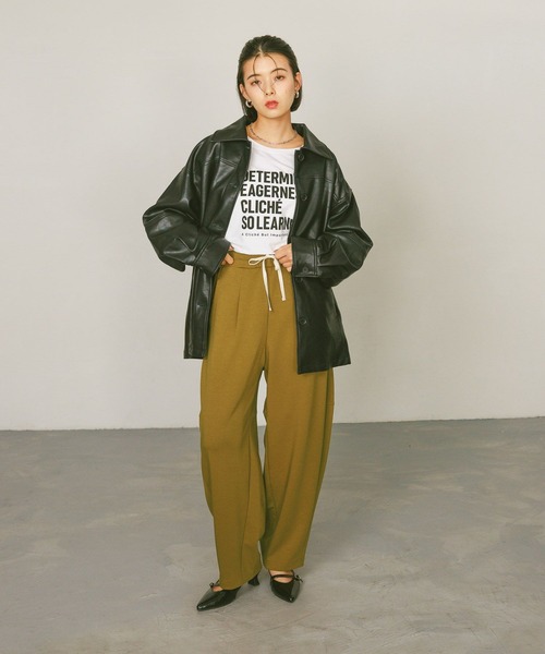 BAYFLOW（ベイフロー）の「フェイクレザージャケット（ブルゾン・レディース・ブラック・SMALL/MEDIUM）」の5枚目の写真