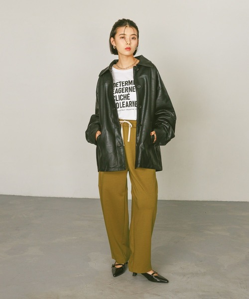 BAYFLOW（ベイフロー）の「フェイクレザージャケット（ブルゾン・レディース・ブラック・SMALL/MEDIUM）」の6枚目の写真