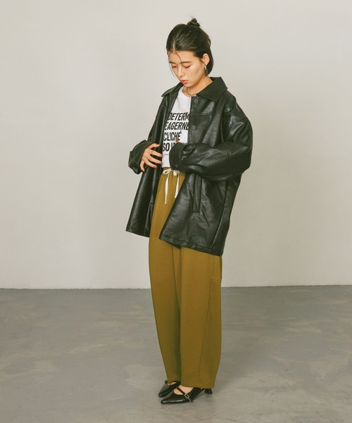 BAYFLOW（ベイフロー）の「フェイクレザージャケット（ブルゾン）」 - WEAR