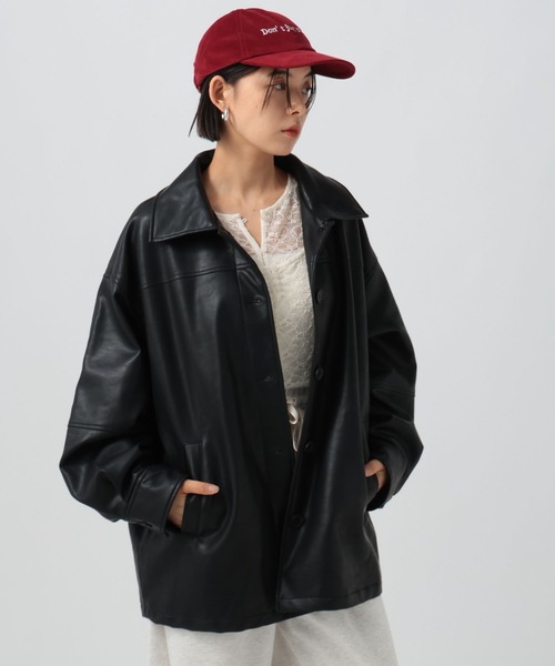 BAYFLOW（ベイフロー）の「フェイクレザージャケット（ブルゾン・レディース・ブラック・SMALL/MEDIUM）」の18枚目の写真