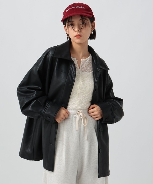 BAYFLOW（ベイフロー）の「フェイクレザージャケット（ブルゾン・レディース・ブラック・SMALL/MEDIUM）」の20枚目の写真