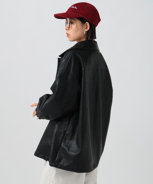 BAYFLOW（ベイフロー）の「フェイクレザージャケット（ブルゾン・レディース・ブラック・SMALL/MEDIUM）」の22枚目の写真