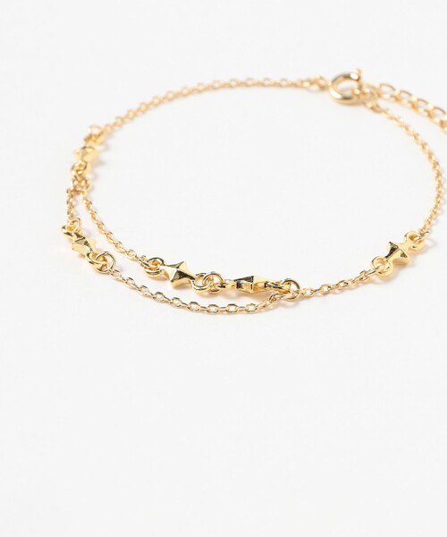 Ray BEAMS（レイビームス）の「スター チェーン レイヤー ブレスレット（ブレスレット・レディース・ゴールド/シルバー・ONE SIZE）」の3枚目の写真
