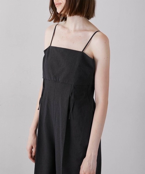 LA PEAU DE GEM（ラポドゥジェム）の「【LA PEAU DE GEM】cocoon cami overalls/コクーンキャミサロペ（サロペット/オーバーオール・レディース・ブラック/グレー・FREE）」の7枚目の写真