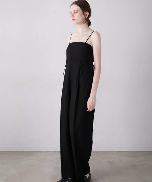 LA PEAU DE GEM（ラポドゥジェム）の「【LA PEAU DE GEM】cocoon cami overalls/コクーンキャミサロペ（サロペット/オーバーオール・レディース・ブラック/グレー・FREE）」の15枚目の写真