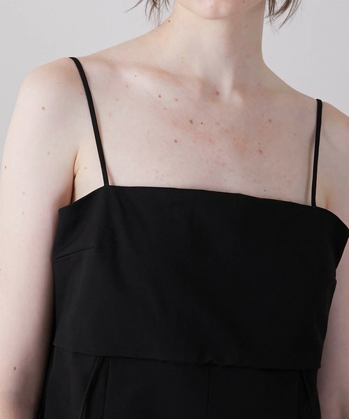 LA PEAU DE GEM（ラポドゥジェム）の「【LA PEAU DE GEM】cocoon cami overalls/コクーンキャミサロペ（サロペット/オーバーオール・レディース・ブラック/グレー・FREE）」の16枚目の写真