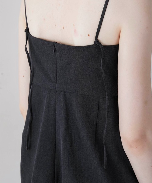 LA PEAU DE GEM（ラポドゥジェム）の「【LA PEAU DE GEM】cocoon cami overalls/コクーンキャミサロペ（サロペット/オーバーオール・レディース・ブラック/グレー・FREE）」の10枚目の写真