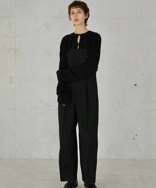 LA PEAU DE GEM（ラポドゥジェム）の「【LA PEAU DE GEM】cocoon cami overalls/コクーンキャミサロペ（サロペット/オーバーオール・レディース・ブラック/グレー・FREE）」の19枚目の写真