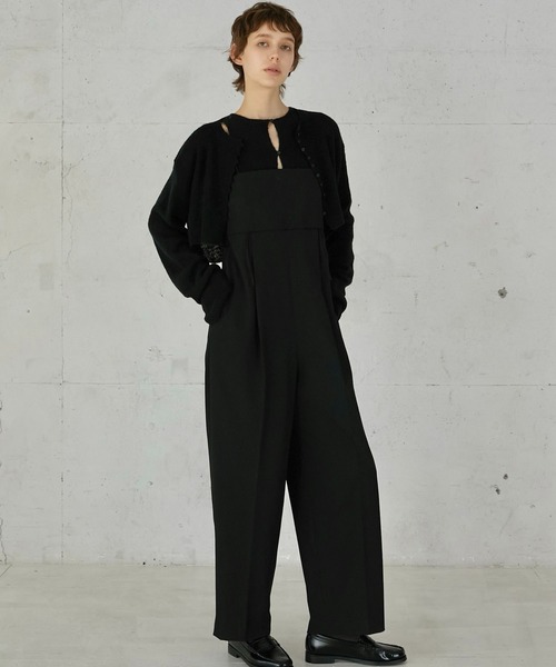 LA PEAU DE GEM（ラポドゥジェム）の「【LA PEAU DE GEM】cocoon cami overalls/コクーンキャミサロペ（サロペット/オーバーオール・レディース・ブラック/グレー・FREE）」の20枚目の写真