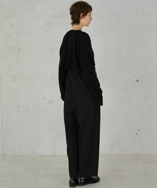 LA PEAU DE GEM（ラポドゥジェム）の「【LA PEAU DE GEM】cocoon cami overalls/コクーンキャミサロペ（サロペット/オーバーオール・レディース・ブラック/グレー・FREE）」の22枚目の写真