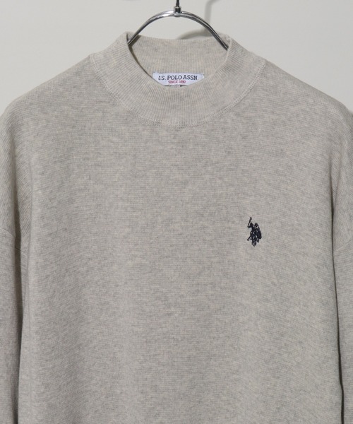 U.S. POLO ASSN.(ユーエスポロアッスン)の「【U.S. POLO ASSN./ユーエスポロアッスン】ロゴ刺繍 スウェットライク クルーネック ニット セーター(ニット/セーター・レディース・モスグリーン/ピンク/オートミール・LL/L/M)」の15枚目の写真