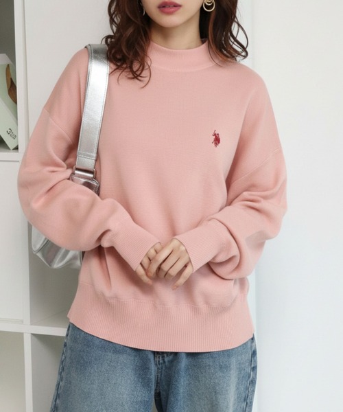 U.S. POLO ASSN.(ユーエスポロアッスン)の「【U.S. POLO ASSN./ユーエスポロアッスン】ロゴ刺繍 スウェットライク クルーネック ニット セーター(ニット/セーター・レディース・モスグリーン/ピンク/オートミール・LL/L/M)」の22枚目の写真