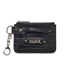 X-girl(GbNXK[)MILLS LOGO FAUX CROCO CARD CASE(J[hP[X)