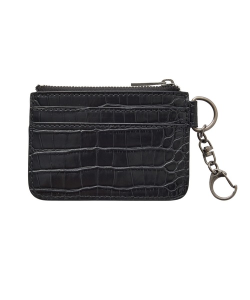 X-girl（エックスガール）の「MILLS LOGO FAUX CROCO CARD CASE（カードケース・レディース・ブラック/ベージュ/ライトパープル・ONE SIZE）」の4枚目の写真