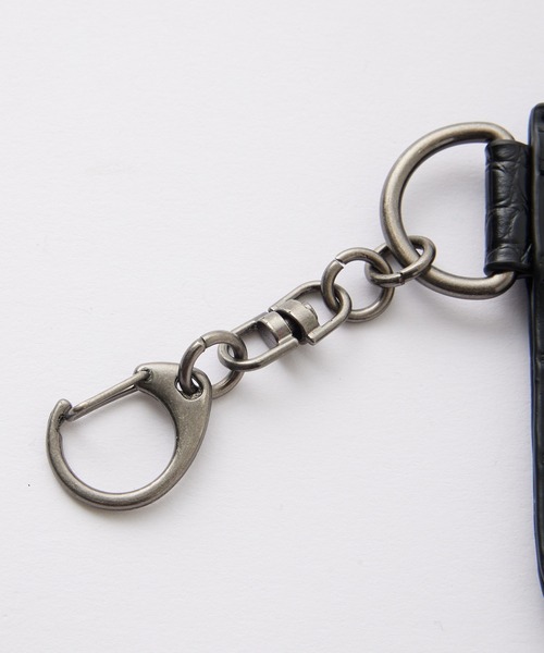 X-girl（エックスガール）の「MILLS LOGO FAUX CROCO CARD CASE（カードケース・レディース・ブラック/ベージュ/ライトパープル・ONE SIZE）」の8枚目の写真