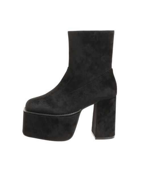 MURUA（ムルーア）の「ベロアスクエアブーツ（ブーツ・レディース・ブラック・22.5/23.5/24.5）」の6枚目の写真