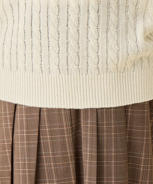 Amourire girl（アムリールガール）の「リボンチュールニットプルオーバー（ニット/セーター・キッズ・オフホワイト/グレー・150cm/140cm/160cm/130cm）」の21枚目の写真