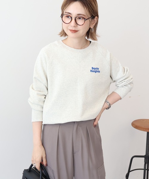AMERICAN HOLIC(アメリカンホリック)の「サガラ刺繍裏毛プルオーバー(スウェット・レディース・オフホワイト/グリーン/ホワイト系その他・FREE)」の2枚目の写真