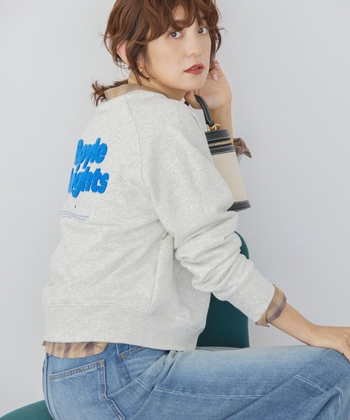 AMERICAN HOLIC(アメリカンホリック)の「サガラ刺繍裏毛プルオーバー(スウェット・レディース・オフホワイト/グリーン/ホワイト系その他・FREE)」の4枚目の写真
