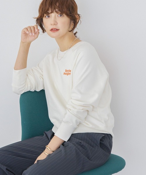 AMERICAN HOLIC(アメリカンホリック)の「サガラ刺繍裏毛プルオーバー(スウェット・レディース・オフホワイト/グリーン/ホワイト系その他・FREE)」の12枚目の写真