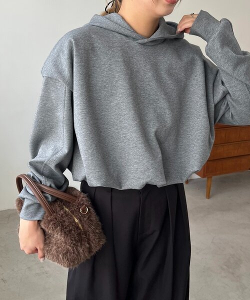 CAPRICIEUX LE'MAGE（カプリシューレマージュ）の「バルーンフーディ（Tシャツ/カットソー・レディース・グレー/ベージュ/ブラウン・FREE）」の6枚目の写真