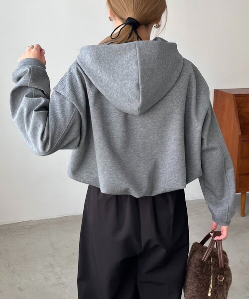 CAPRICIEUX LE'MAGE（カプリシューレマージュ）の「バルーンフーディ（Tシャツ/カットソー・レディース・グレー/ベージュ/ブラウン・FREE）」の12枚目の写真