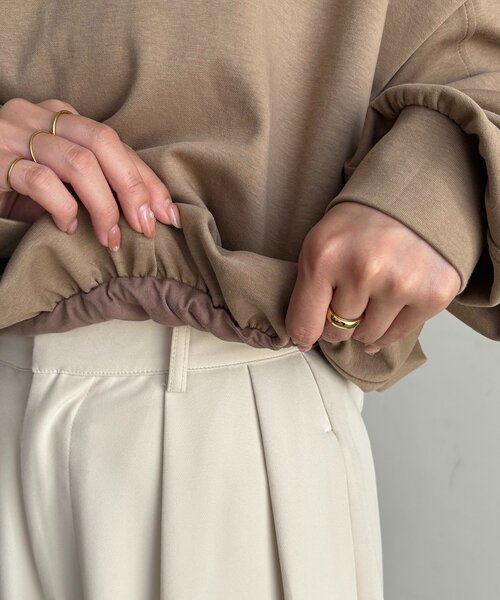 CAPRICIEUX LE'MAGE（カプリシューレマージュ）の「バルーンフーディ（Tシャツ/カットソー・レディース・グレー/ベージュ/ブラウン・FREE）」の20枚目の写真