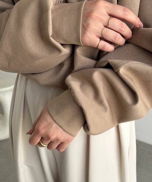 CAPRICIEUX LE'MAGE（カプリシューレマージュ）の「バルーンフーディ（Tシャツ/カットソー・レディース・グレー/ベージュ/ブラウン・FREE）」の22枚目の写真