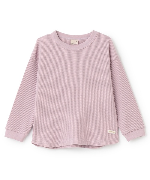 petit main（プティマイン）の「【GOODPRICE】ワッフル長袖Tシャツ（Tシャツ/カットソー・キッズ・グリーン/レッド/ネイビー/ピンク/モカ/キナリ/トップグレー/ブルー・80ｃｍ/90cm/100cm/110cm/130cm/120cm）」の8枚目の写真