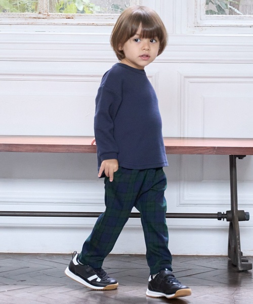 petit main（プティマイン）の「【GOODPRICE】ワッフル長袖Tシャツ（Tシャツ/カットソー・キッズ・グリーン/レッド/ネイビー/ピンク/モカ/キナリ/トップグレー/ブルー・80ｃｍ/90cm/100cm/110cm/130cm/120cm）」の10枚目の写真