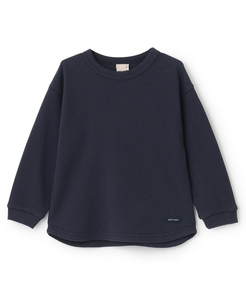 petit main（プティマイン）の「【GOODPRICE】ワッフル長袖Tシャツ（Tシャツ/カットソー・キッズ・グリーン/レッド/ネイビー/ピンク/モカ/キナリ/トップグレー/ブルー・80ｃｍ/90cm/100cm/110cm/130cm/120cm）」の13枚目の写真
