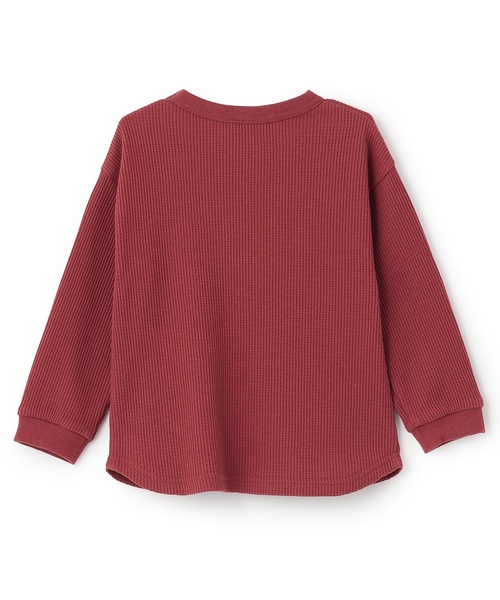 petit main（プティマイン）の「【GOODPRICE】ワッフル長袖Tシャツ（Tシャツ/カットソー・キッズ・グリーン/レッド/ネイビー/ピンク/モカ/キナリ/トップグレー/ブルー・80ｃｍ/90cm/100cm/110cm/130cm/120cm）」の15枚目の写真