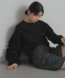 フリルスリーブカットプルオーバー