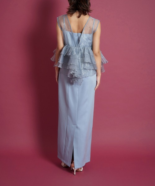 My shawty(マイシャウティー)の「sheer volume top dress(ドレス・レディース・ホワイト×ブラック/ブラック/ライトブルー・SMALL/MEDIUM)」の19枚目の写真