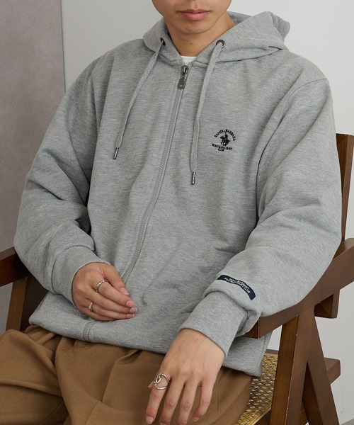 Santa Barbara Polo & Racquet Club(サンタ・バーバラ・ポロ & ラケット・クラブ)の「【SANTA BARBARA】T/C裏毛 フルジップパーカー(パーカー・メンズ・オートミール/グレー/チャコールグレー/ブラック・L/LL/M)」の8枚目の写真